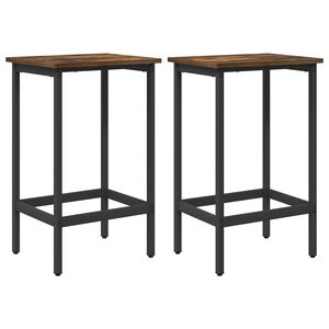 vidaXL Barska stolica 2 kom. Dimljeni hrast 40 x 32 x 64 cm