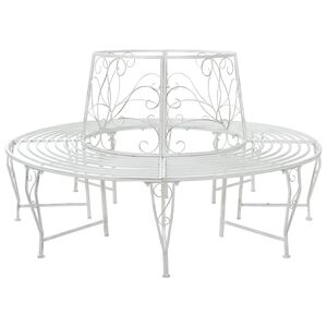vidaXL Klupa pod drvetom 8-Broj sjedala &Oslash; 160 x 89 cm Čelik