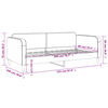 vidaXL Dnevni krevet crni 90 x 200 cm od tkanine