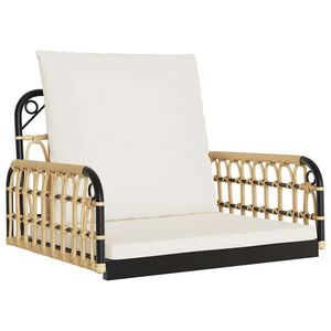 vidaXL Stolica za ljuljanje s jastucima 63x58x39 cm poliratan i čelik