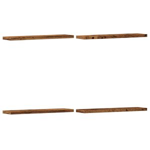 vidaXL Zidne police 4kom boja staro drvo 40x10x1,5cm konstruirano drvo