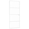 vidaXL Sobna vrata bijela 83x201,5 cm kaljeno staklo i aluminij tanka