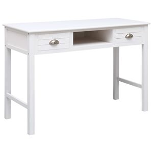 vidaXL Pisaći stol bijeli 110 x 45 x 76 cm drveni