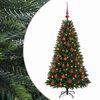 vidaXL Umjetno božićno drvce s kuglicama 120 cm 150 LED lampica