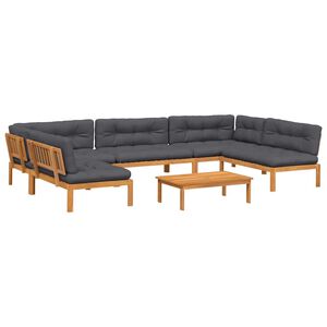 vidaXL 6-dijelni set vrtnih sofa od paleta s jastucima od drva bagrema
