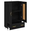 vidaXL Highboard Crni hrast 69,5 x 31 x 115 cm Konstruirano drvo