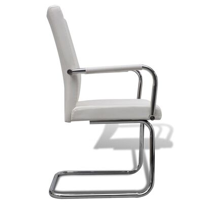 vidaXL Konzolne blagovaonske stolice od umjetne kože 6 kom bijele