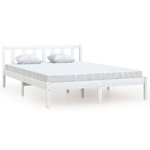vidaXL Okvir za krevet od borovine bijeli 120 x 190 cm mali bračni