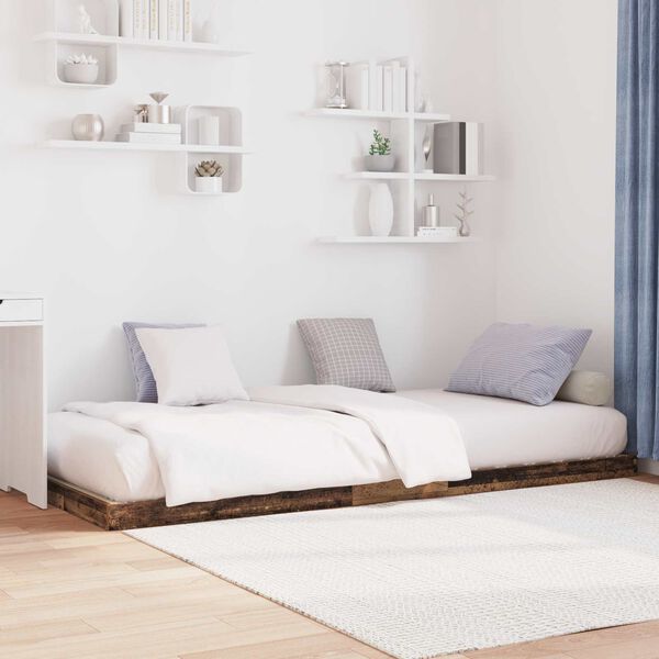 vidaXL Krevet s daskama Staro drvo 100 x 200 cm Konstruirano drvo