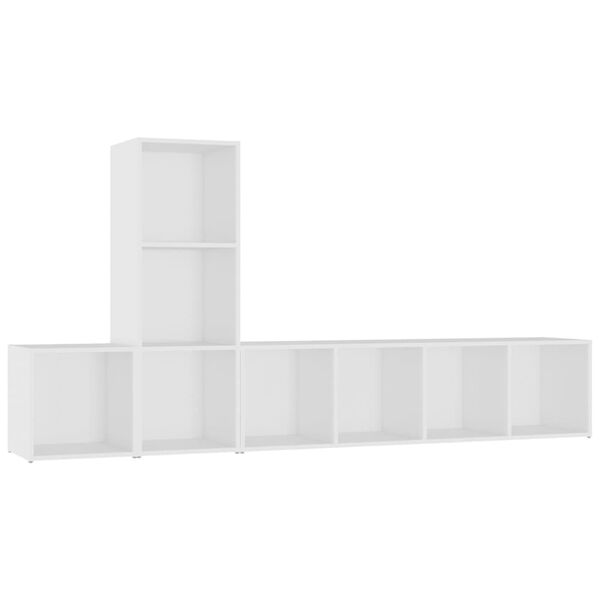 vidaXL 3-dijelni set TV ormarića bijeli od konstruiranog drva