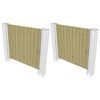 vidaXL Stup za ogradu 2 kom. 20 x 20 x 190 cm Metal Srebrno