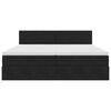 vidaXL Krevet S LED lampica s uzglavljem Crna 200 x 200 cm Bar&scaron;un