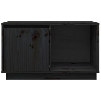 vidaXL TV ormarić crni 74 x 35 x 44 cm od masivne borovine