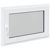 vidaXL Prozor za podrum RISOR 90 x 60 cm PVC i staklo Bijela