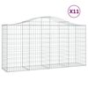 vidaXL Lučne gabionske ko&scaron;are 11kom 200x50x100/120cm pocinčano željezo