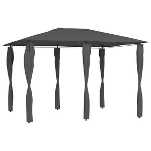 vidaXL Sjenica s navlakama za stupove 3 x 4 x 2,6 m antracit 160 g/m&sup2;
