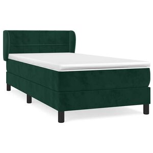 vidaXL Box spring krevet s madracem tamnozeleni 80 x 200 cm bar&scaron;unasti