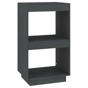 vidaXL Ormarić za knjige sivi 40x35x71 cm od masivne borovine