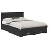 vidaXL Krevetna konstrukcija Crna 135 x 190 cm Konstruirano drvo