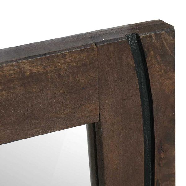 vidaXL Zrcalo za kupaonicu Zidne s ogledalom Smeđa 70 x 50 x 2,5 cm