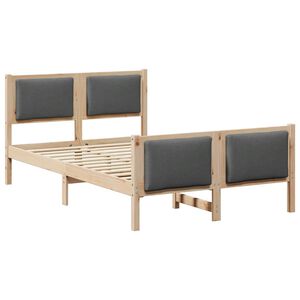 vidaXL Krevetna konstrukcija Tamno siva 120 x 200 cm tkanina