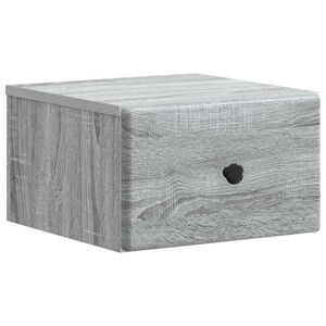 vidaXL Noćni ormarić za montažu na zid Siva sonoma 34,5 x 33 x 20 cm