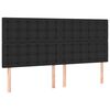 vidaXL Uzglavlje Crno 160x5x118/128 cm Imitacija kože