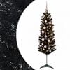 vidaXL Umjetno usko božićno drvce s kuglicom 120 cm 150 LED lampica