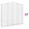 vidaXL Lučne gabionske ko&scaron;are 7 kom 200x30x180/200cm pocinčano željezo