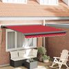vidaXL Skrovita tenda Crvena 300 x 250 cm Tkanina i Metal