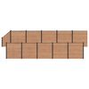 vidaXL Set ograde 11 kom. 1830 x 186 cm WPC i aluminij Smeđa