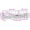 vidaXL Setovi sofa 8 pcs Prirodna i krem Čvrsto drvo akacije