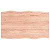 vidaXL Stolna ploča svjetlosmeđa 100x60x(2-4) cm obrađena hrastovina