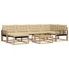 vidaXL Set vanjskih sofa 7 pcs Bijela i bež 79 x 79 x 37 cm