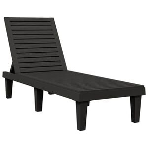 vidaXL Ležaljka za sunčanje crna 155 x 58 x 83 cm od polipropilena
