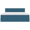 vidaXL Krevet s od storage s madracem Tamno plava 90 x 200 cm