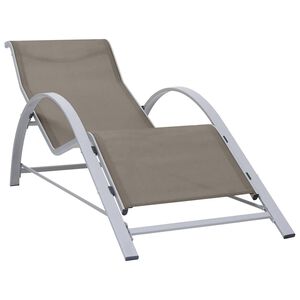 vidaXL Ležaljka za sunčanje od tekstilena i aluminija smeđesiva
