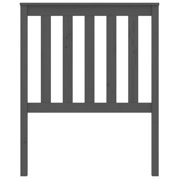 vidaXL Uzglavlje za krevet sivo 81 x 6 x 101 cm od masivne borovine