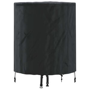 vidaXL Pokrov za stol 62 x 62 x 70 cm tkanina Kružni Vodootporan Crna