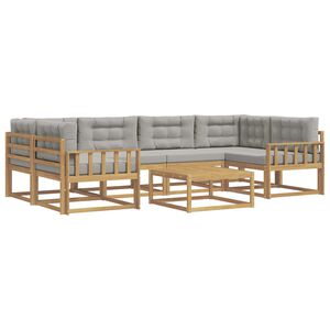 vidaXL Set vanjskih sofa 5 kom. Bijela i svjetlosiva