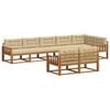vidaXL Set vanjskih sofa s jastukom 8 pcs Prirodna i bež