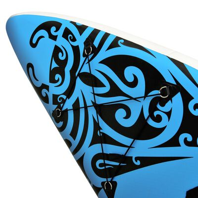 vidaXL Set daske na napuhavanje za veslanje stojeći 320x76x15 cm plavi