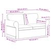 vidaXL Sofa 120cm 2 pcs Krema Metal