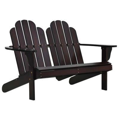 vidaXL Dvostruka stolica Adirondack drvena smeđa