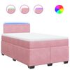 vidaXL Box spring krevet s madracem ružičasti 120 x 200 cm bar&scaron;unasti