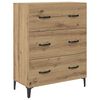 vidaXL Highboard Umjetnički hrast 69,5 x 34 x 180 cm Konstruirano drvo