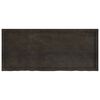 vidaXL Zidna polica tamnosmeđa 140x60x(2-4) cm od obrađene hrastovine