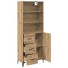 vidaXL Highboard Umjetnički hrast 69,5 x 34 x 180 cm Konstruirano drvo