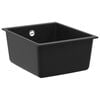 vidaXL Umivaonik Crna 370 x 460 mm 80% kvarc i 20% smola