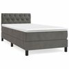 vidaXL Box spring krevet s madracem tamnosivi 80 x 200 cm bar&scaron;unasti